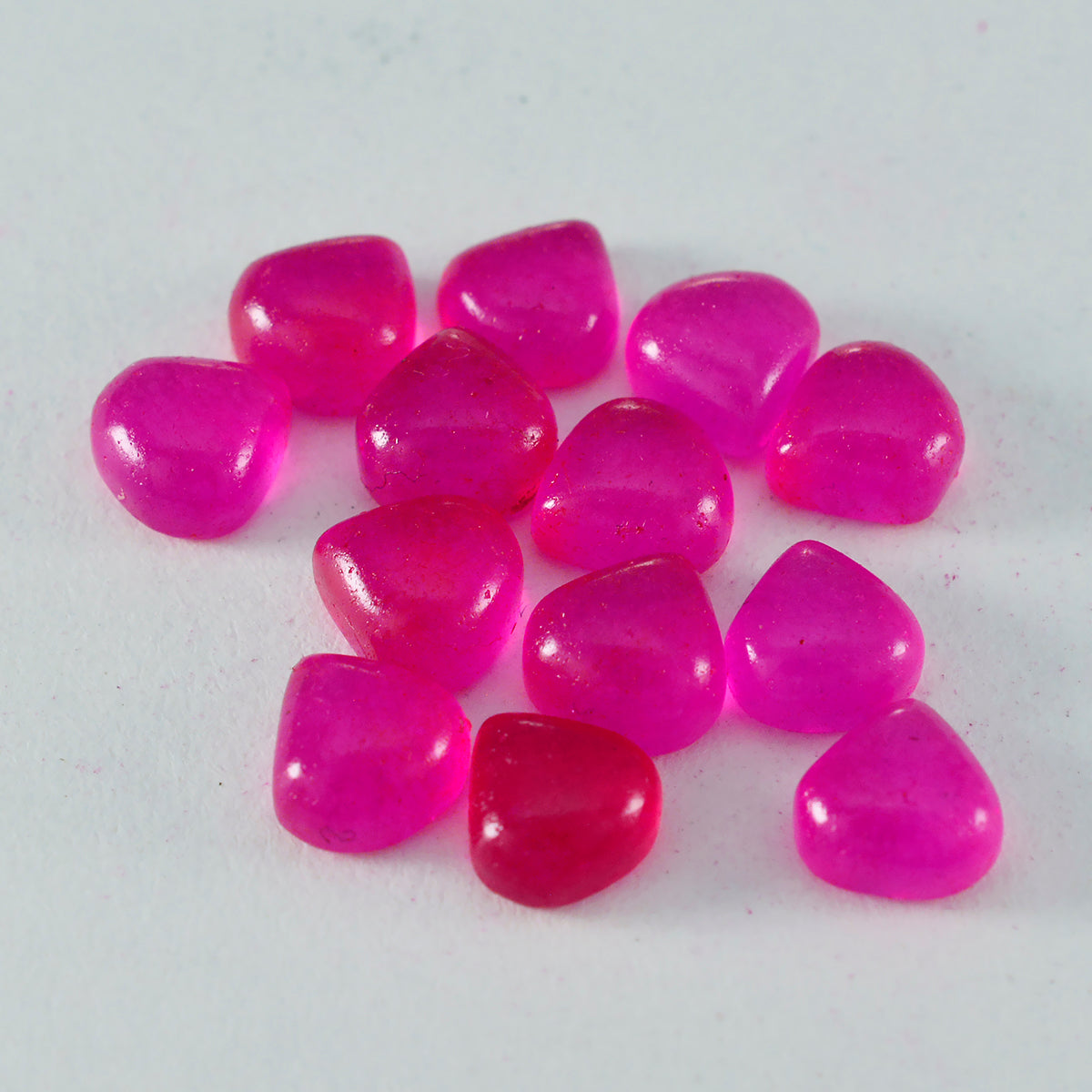 Riyogems 1 pieza cabujón de jaspe rojo 5x5 mm forma de corazón gemas de calidad atractivas