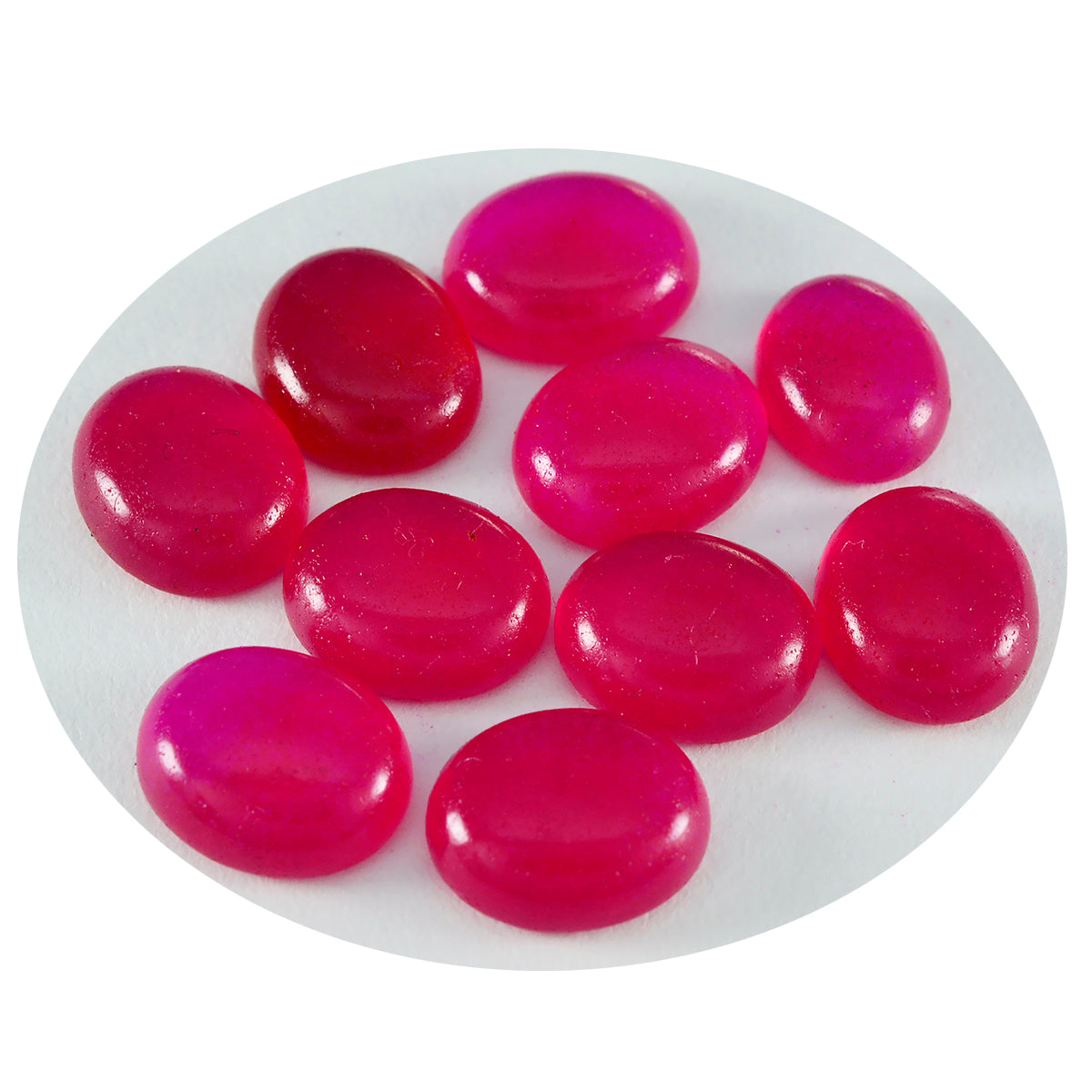 riyogems 1pc cabochon jaspe rouge 6x8 mm forme ovale a+ qualité pierres précieuses en vrac