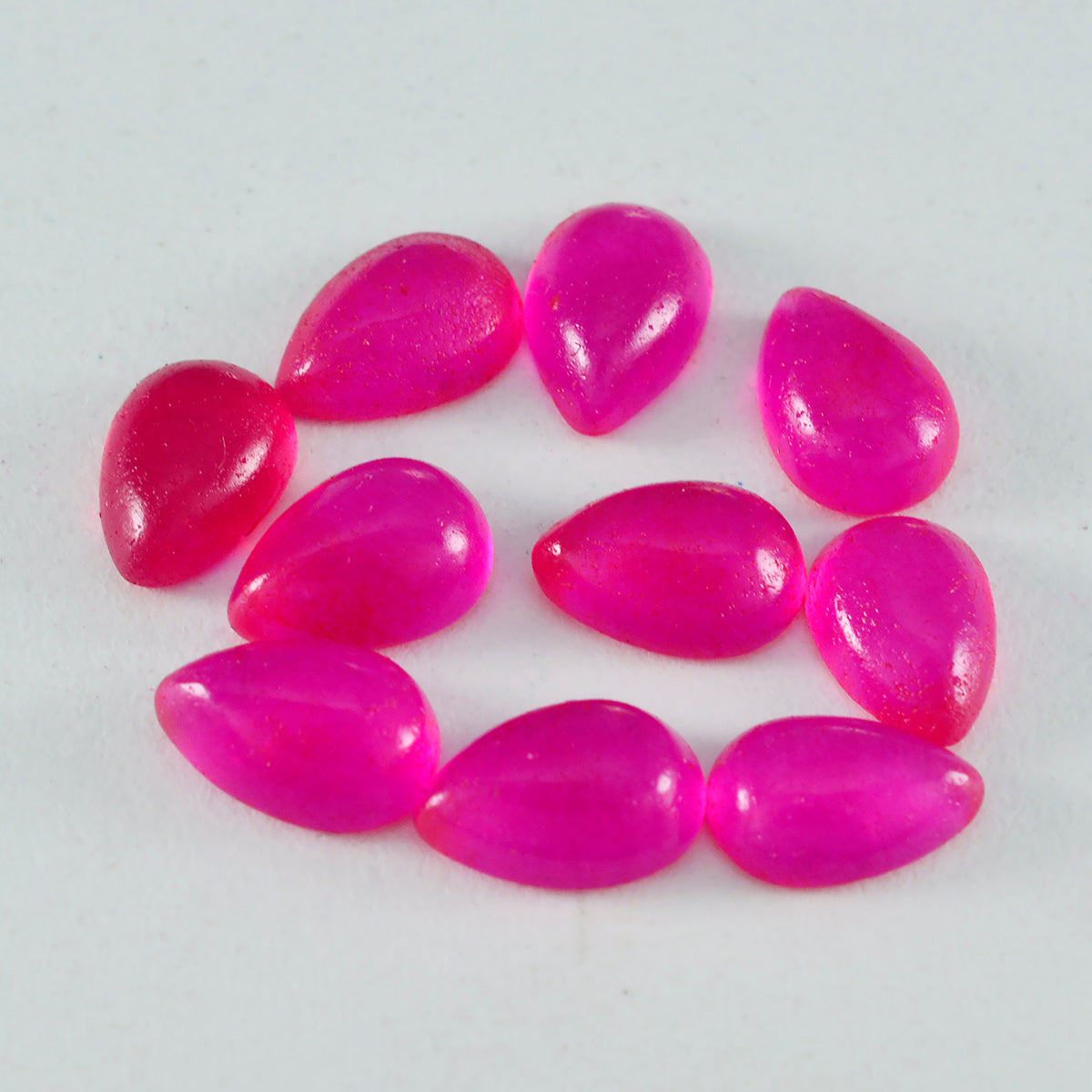 riyogems 1pc cabochon di diaspro rosso 10x14 mm gemme di bella qualità a forma di pera