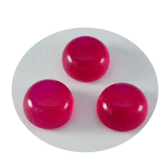 Riyogems 1 pièce cabochon jaspe rouge 14x14mm forme ronde pierre en vrac de qualité mignonne