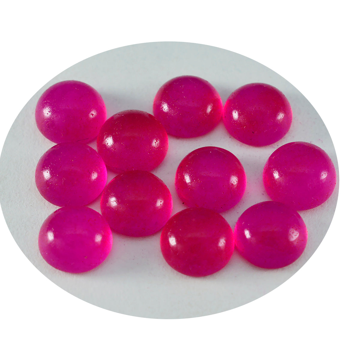 Riyogems 1 pieza cabujón de jaspe rojo 5x5 mm forma redonda gemas sueltas de gran calidad