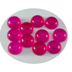 Riyogems 1 Stück roter Jaspis-Cabochon, 5 x 5 mm, runde Form, tolle Qualität, lose Edelsteine