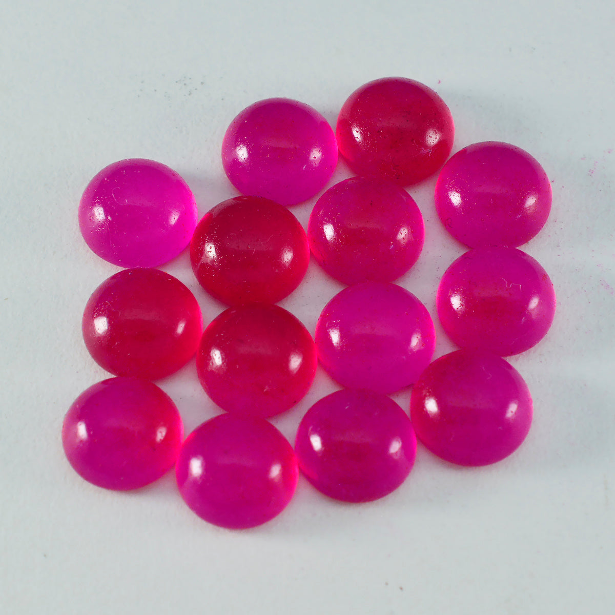 Riyogems 1 Stück roter Jaspis-Cabochon, 8 x 8 mm, runde Form, Edelstein von wunderbarer Qualität