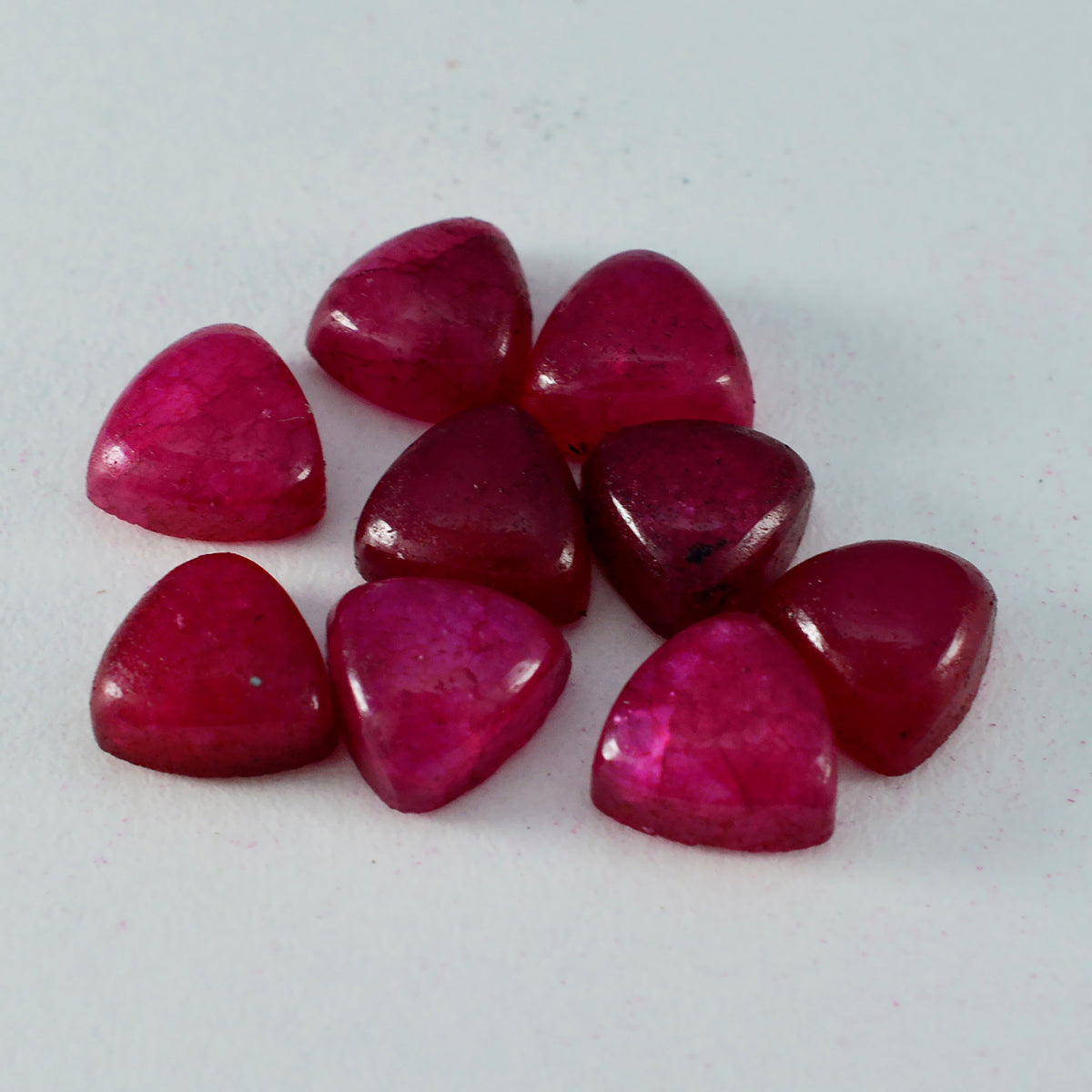 Riyogems 1PC Red Jasper Cabochon 6x6 mm Trillion Shape excellent Quality Loose Gems