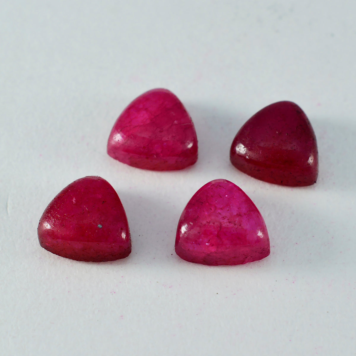 Riyogems 1PC Red Jasper Cabochon 7x7 mm Trillion Shape pretty Quality Loose Stone