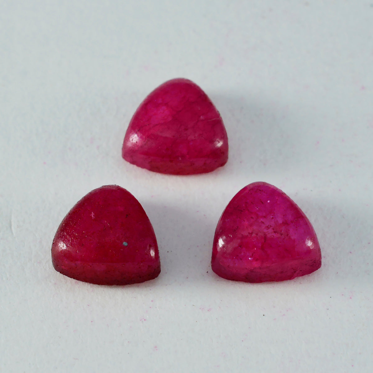 riyogems 1 cabujón de jaspe rojo de 8x8 mm con forma de billón, piedra preciosa suelta de calidad asombrosa