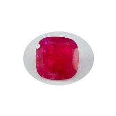 Riyogems 1 pièce véritable jaspe rouge à facettes 10x10mm forme de coussin pierres précieuses de qualité de beauté