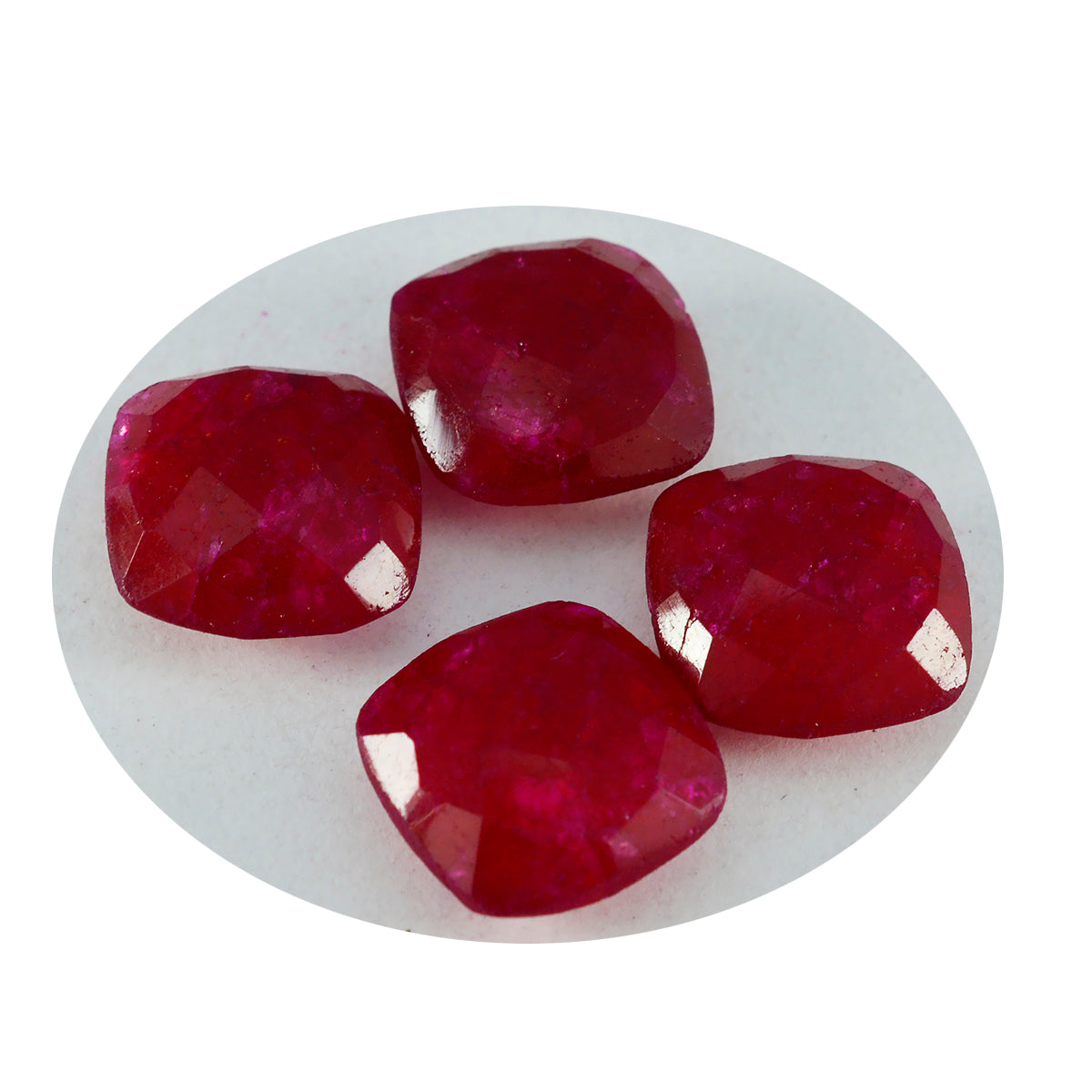 riyogems 1pc véritable jaspe rouge à facettes 12x12 mm forme de coussin pierre précieuse de qualité mignonne