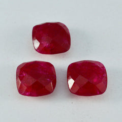 riyogems 1 pz. diaspro rosso naturale sfaccettato 14x14 mm forma cuscino, qualità aa, gemme sfuse