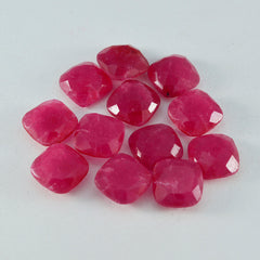 Riyogems 1PC Genuine Red Jasper Faceted 4x4 mm Cushion Shape fantastic Quality Gemstone