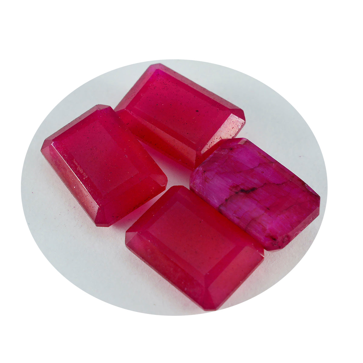 Riyogems 1PC echte rode jaspis gefacetteerd 12x16 mm achthoekige vorm, mooie kwaliteitsedelsteen