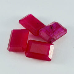 Riyogems 1PC echte rode jaspis gefacetteerd 12x16 mm achthoekige vorm, mooie kwaliteitsedelsteen