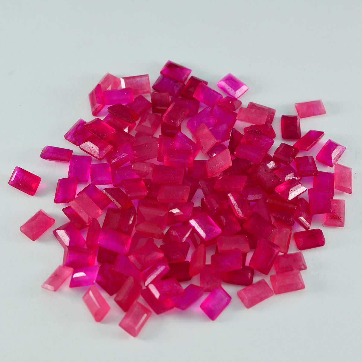 Riyogems 1PC echte rode jaspis gefacetteerd 3x5 mm achthoekige vorm A+ kwaliteit losse edelsteen