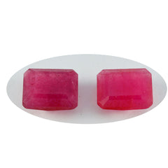 riyogems 1 st naturlig röd jaspis fasetterad 4x6 mm oktagonform a+1 kvalitetspärla