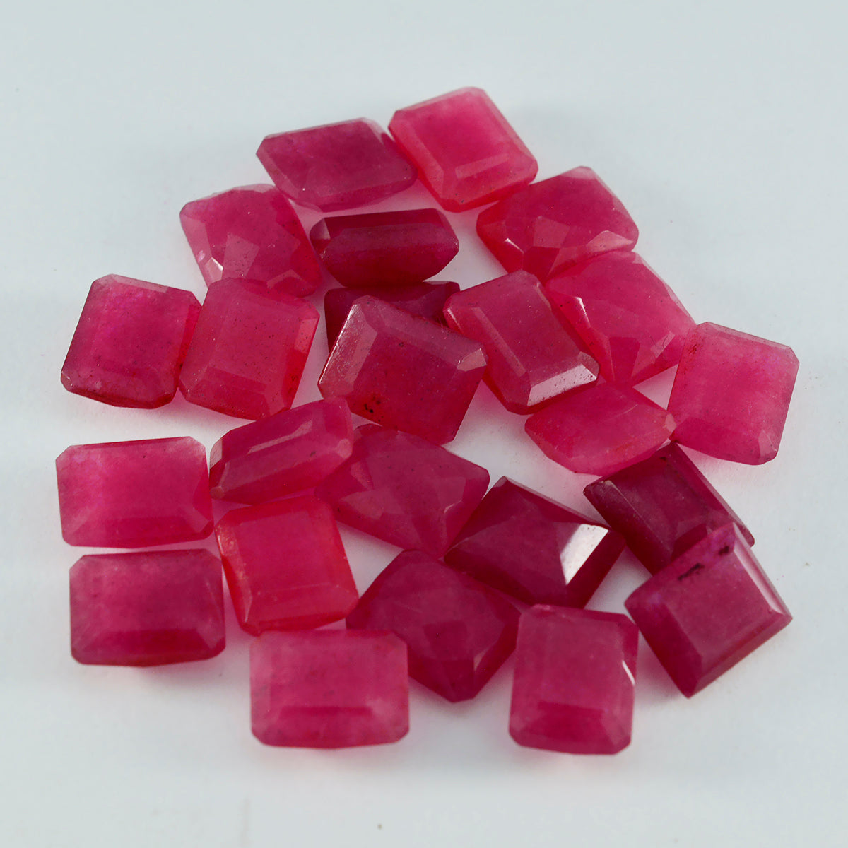 Riyogems 1PC natuurlijke rode jaspis gefacetteerd 4x6 mm achthoekige vorm A+1 kwaliteitsedelsteen