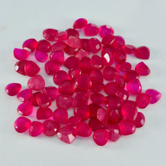 Riyogems 1PC natuurlijke rode jaspis gefacetteerd 10x10 mm hartvorm geweldige kwaliteit losse edelsteen