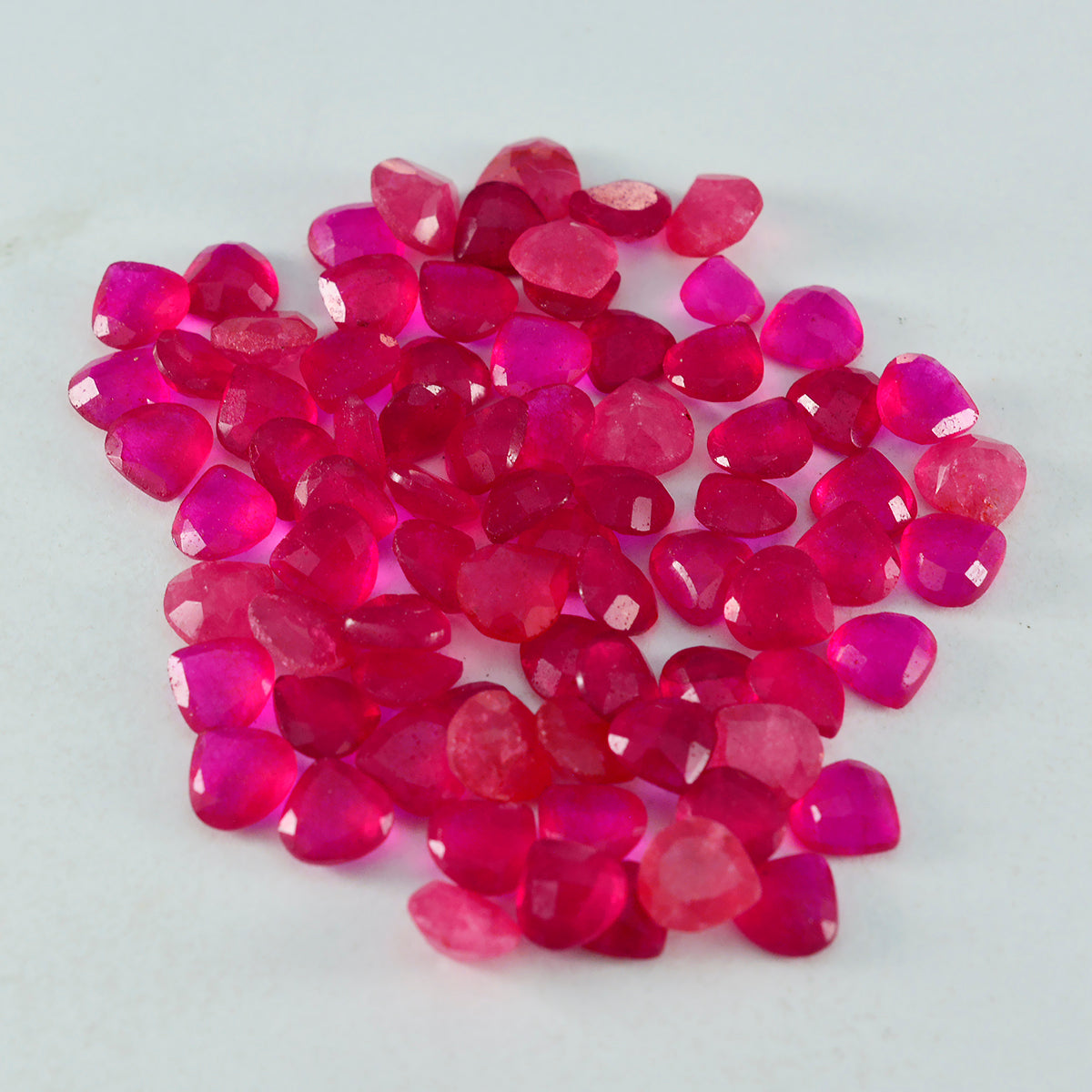 Riyogems 1PC Genuine Red Jasper Faceted 6x6 mm Heart Shape pretty Quality Gemstone