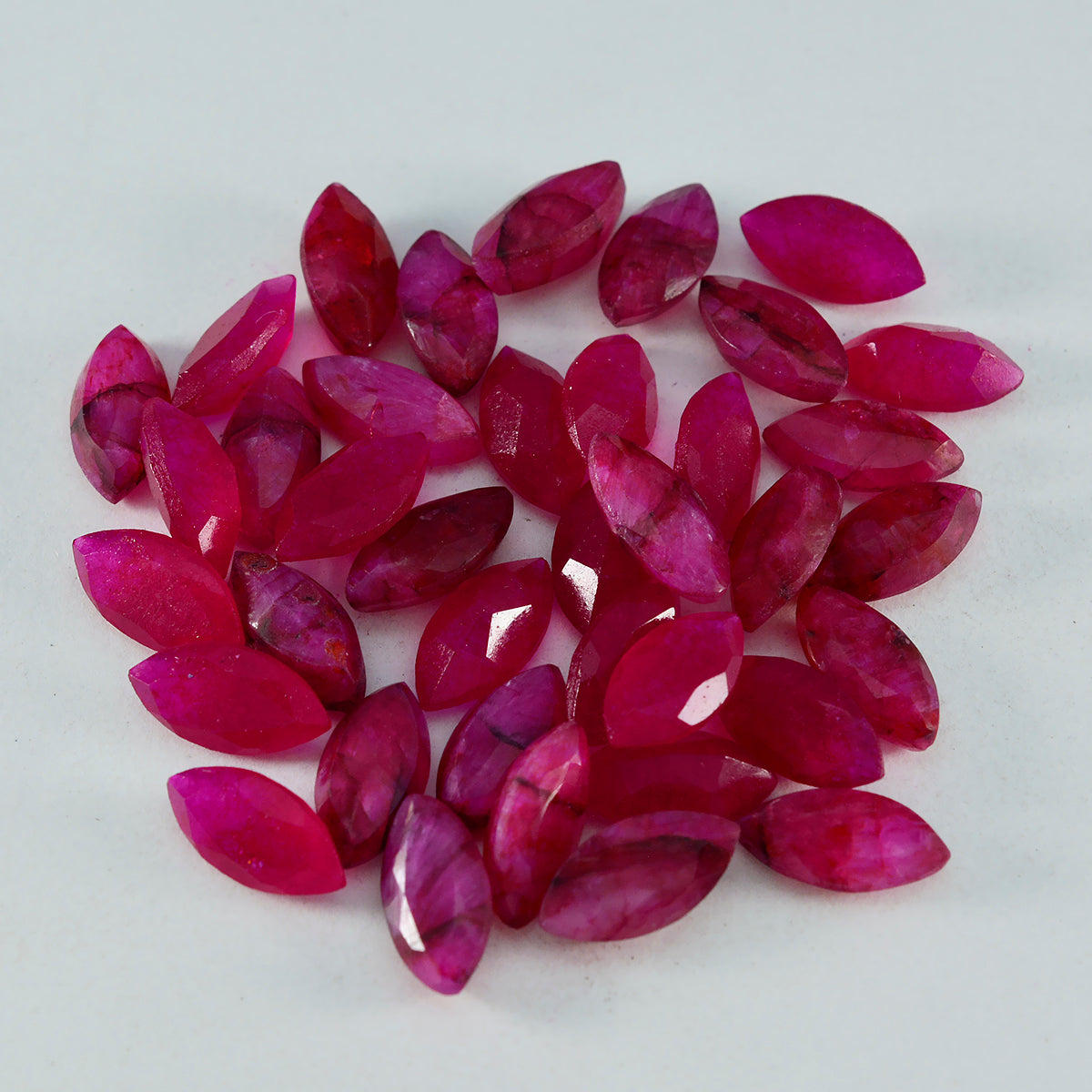 Riyogems 1pc véritable jaspe rouge à facettes 7x14mm forme marquise a pierres précieuses de qualité