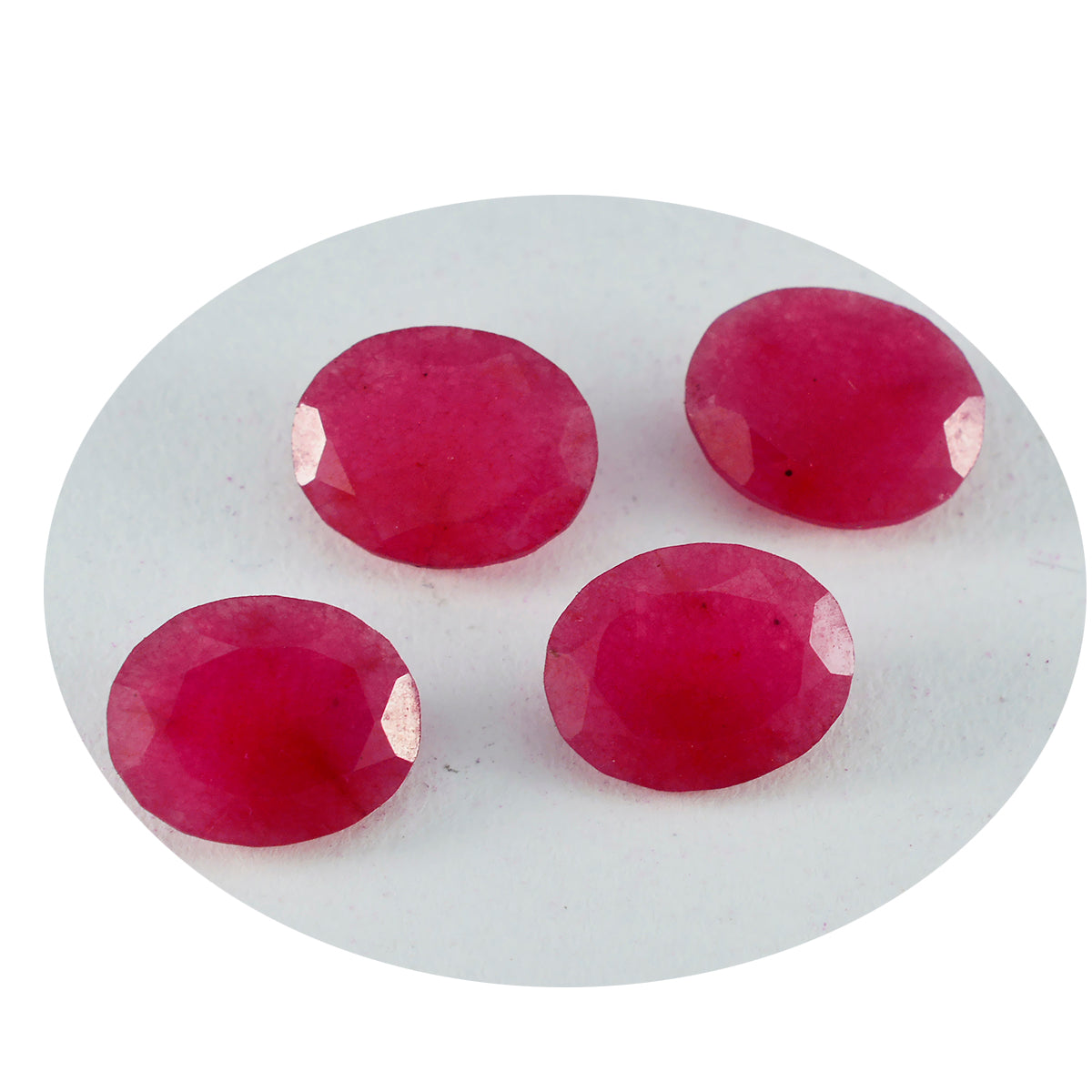 Riyogems 1 pièce jaspe rouge naturel à facettes 10x12mm forme ovale belle qualité gemme en vrac