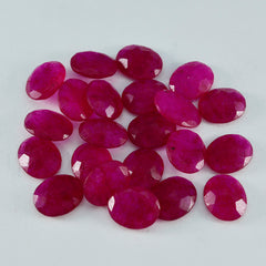 Riyogems 1 pièce jaspe rouge naturel à facettes 10x12mm forme ovale belle qualité gemme en vrac