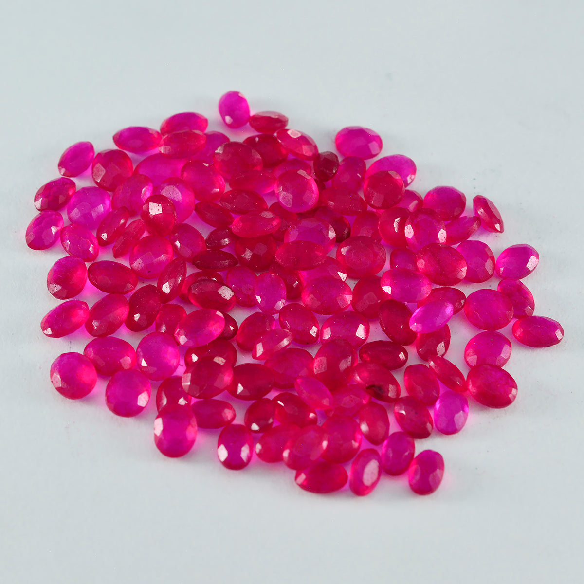 Riyogems 1PC echte rode jaspis gefacetteerd 3x5 mm ovale vorm A+1 kwaliteit losse edelstenen