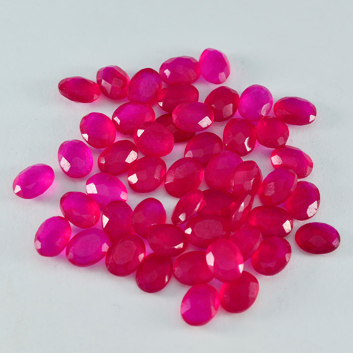 Riyogems 1PC echte rode jaspis gefacetteerd 5x7 mm ovale vorm goede kwaliteit losse edelsteen