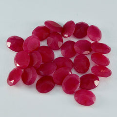 riyogems 1pc jaspe rouge naturel à facettes 7x9 mm forme ovale belles pierres précieuses de qualité