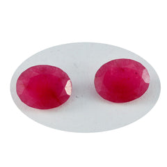 Riyogems 1pc véritable jaspe rouge à facettes 8x10mm forme ovale pierre de qualité attrayante