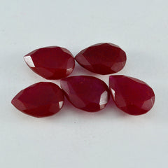 Riyogems 1PC Natural Red Jasper Faceted 10x14 mm Pear Shape fantastic Quality Loose Gems