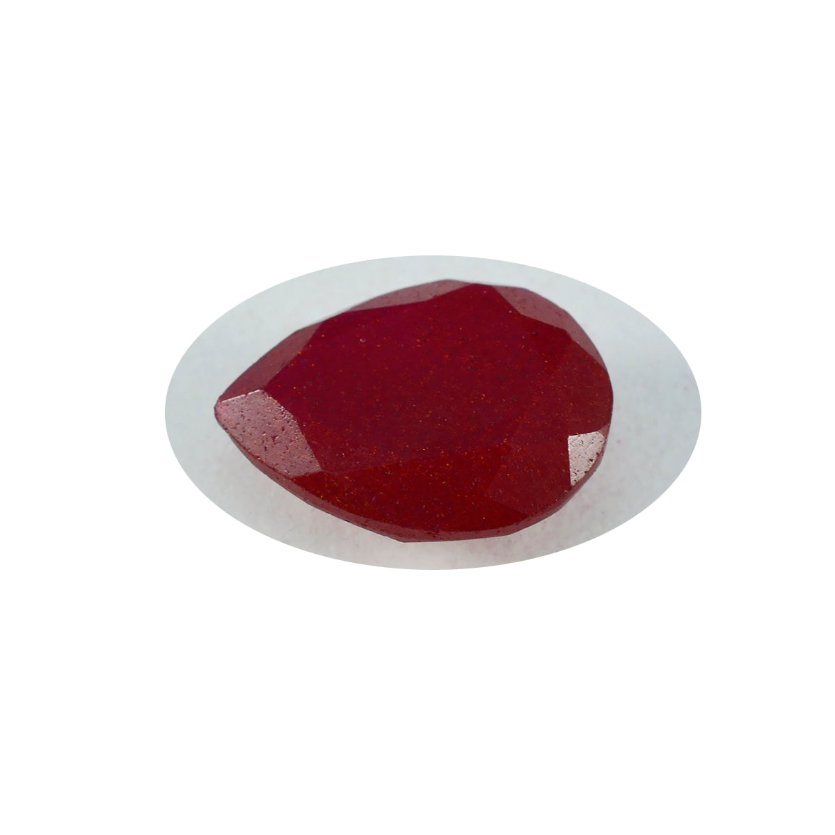 Riyogems 1pc véritable jaspe rouge à facettes 12x16mm forme de poire qualité surprenante pierre en vrac