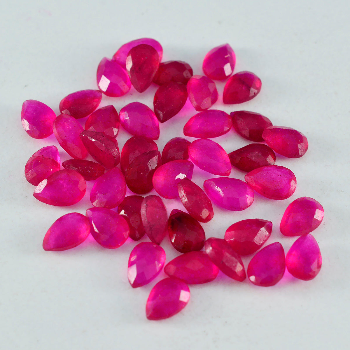 Riyogems 1PC natuurlijke rode jaspis gefacetteerd 3x5 mm peervorm uitstekende kwaliteit losse edelsteen