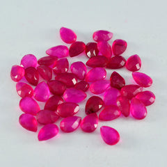 Riyogems, 1 pieza, jaspe rojo auténtico facetado, 5x7mm, forma de pera, gemas de calidad asombrosas
