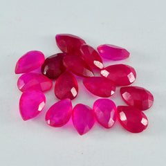 Riyogems 1PC Natural Red Jasper Faceted 6x9 mm Pear Shape lovely Quality Stone