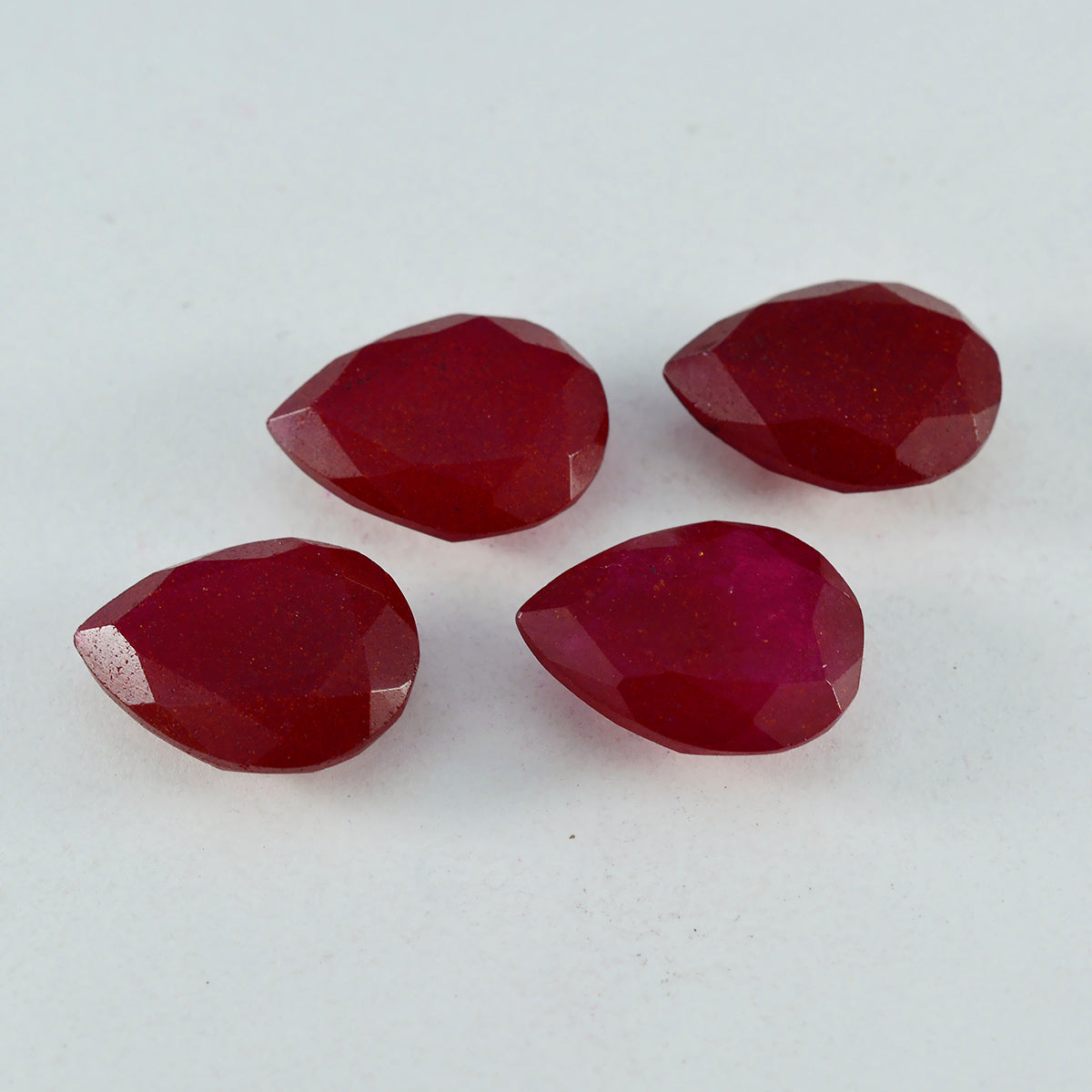 riyogems 1 pezzo di diaspro rosso autentico sfaccettato 8x12 mm a forma di pera, gemma sfusa di grande qualità
