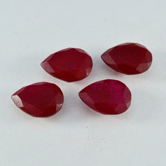 Riyogems 1PC Genuine Red Jasper Faceted 8x12 mm Pear Shape great Quality Loose Gem