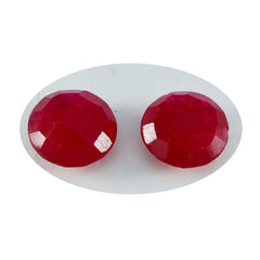 Riyogems 1PC echte rode jaspis gefacetteerd 11x11 mm ronde vorm AA-kwaliteit losse edelsteen