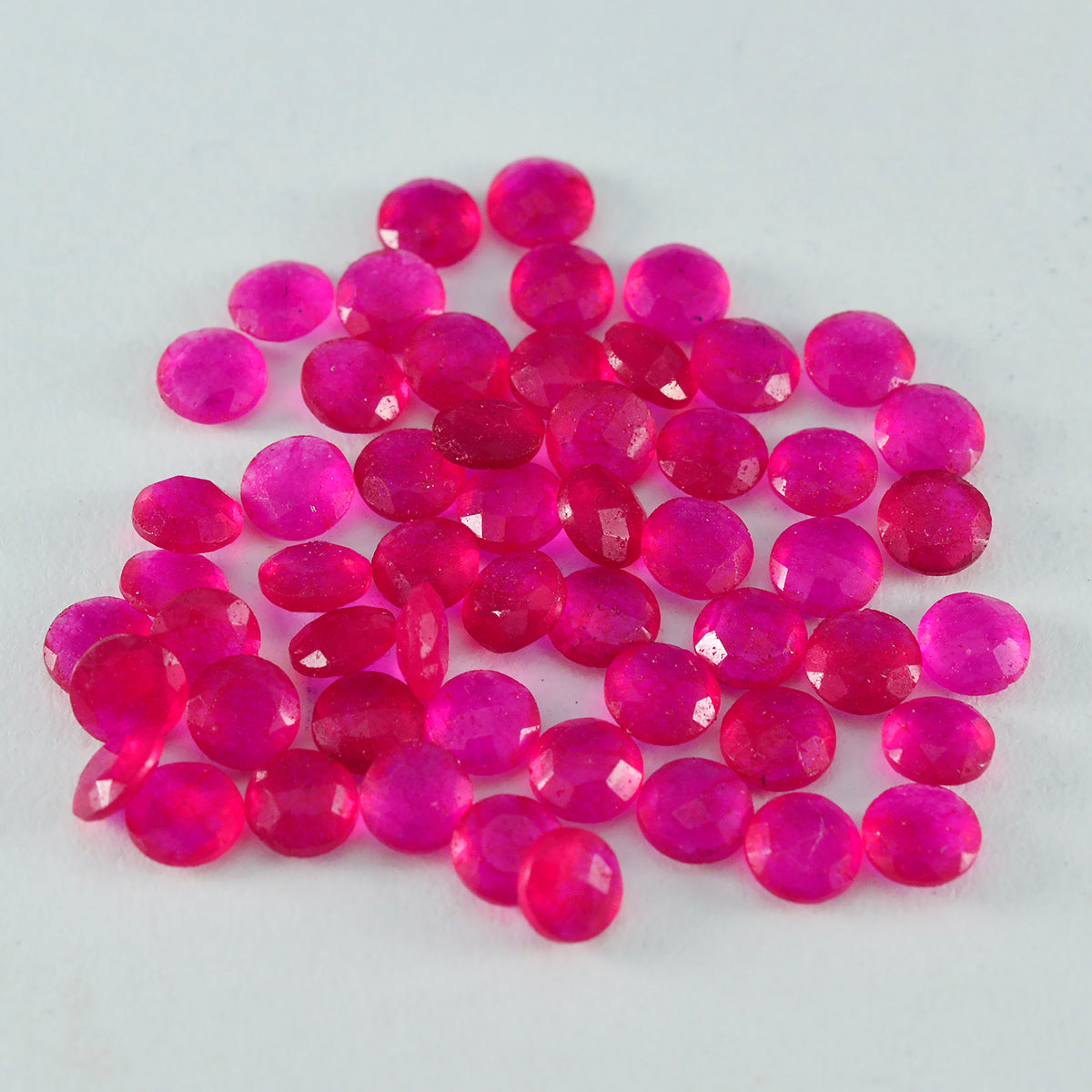 Riyogems 1PC echte rode jaspis gefacetteerd 3x3 mm ronde vorm prachtige kwaliteit losse edelsteen