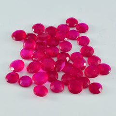 Riyogems 1 pieza jaspe rojo auténtico facetado 5x5mm forma redonda gemas de excelente calidad