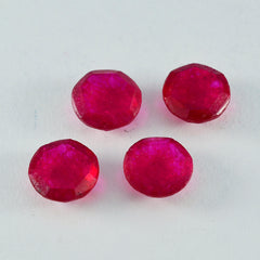 Riyogems 1 pieza jaspe rojo natural facetado 7x7 mm forma redonda belleza calidad piedra preciosa