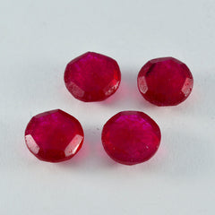 riyogems 1pc jaspe rouge naturel à facettes 7x7 mm forme ronde beauté qualité pierre précieuse