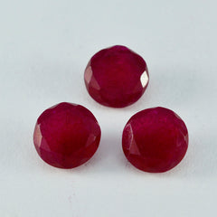 Riyogems 1pc véritable jaspe rouge à facettes 9x9mm forme ronde mignon qualité pierres précieuses en vrac
