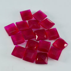 Riyogems 1PC Genuine Red Jasper Faceted 11x11 mm Square Shape handsome Quality Gems