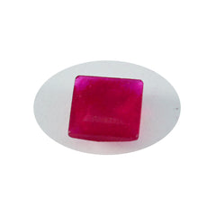 riyogems 1pc 本物のレッドジャスパー ファセット 14x14 mm 正方形の形状の優れた品質のルース宝石