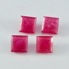 riyogems 1pc ナチュラル レッド ジャスパー ファセット 15x15 mm 正方形の形状のかなり品質のルース宝石