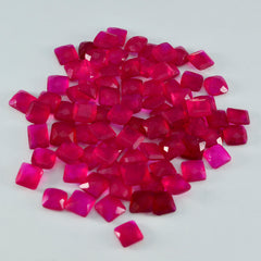 Riyogems 1PC natuurlijke rode jaspis gefacetteerd 6x6 mm vierkante vorm goede kwaliteit losse edelsteen