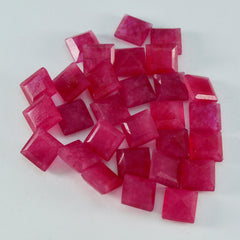 riyogems 1 st naturlig röd jaspis fasetterad 9x9 mm fyrkantig form attraktiv kvalitet lös ädelsten