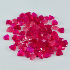Riyogems 1 Stück natürlicher roter Jaspis, facettiert, 6 x 6 mm, Billionenform, hübscher Qualitäts-Edelstein
