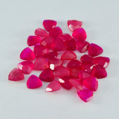 Riyogems 1PC Natural Red Jasper Faceted 9x9 mm Trillion Shape startling Quality Gemstone