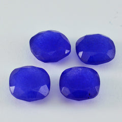 Riyogems 1PC Natural Blue Jasper Faceted 10x10 mm Cushion Shape A+1 Quality Loose Gemstone