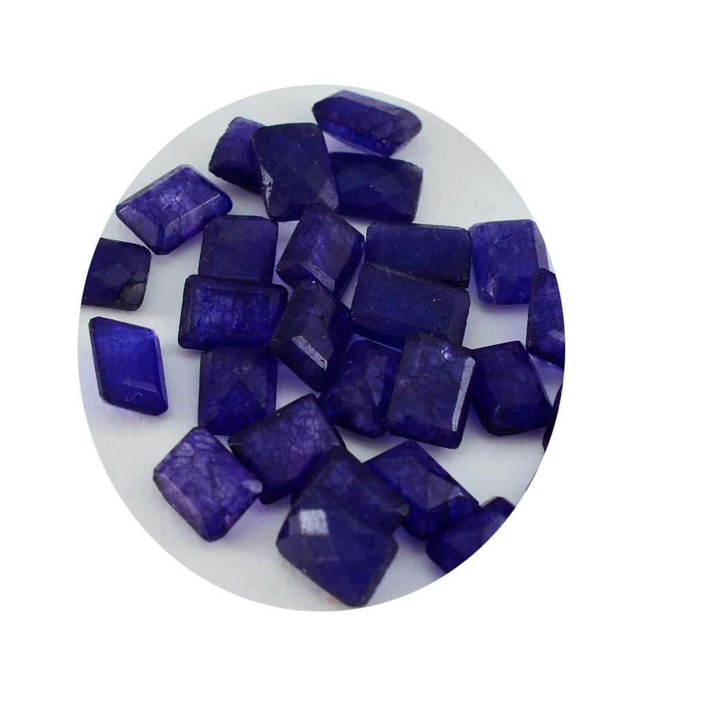riyogems 1 шт., натуральная синяя яшма, граненые 4x6 мм, восьмиугольная форма, довольно качественные свободные драгоценные камни